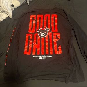 Technoblade Black Agro Long Sleeve T Shirt